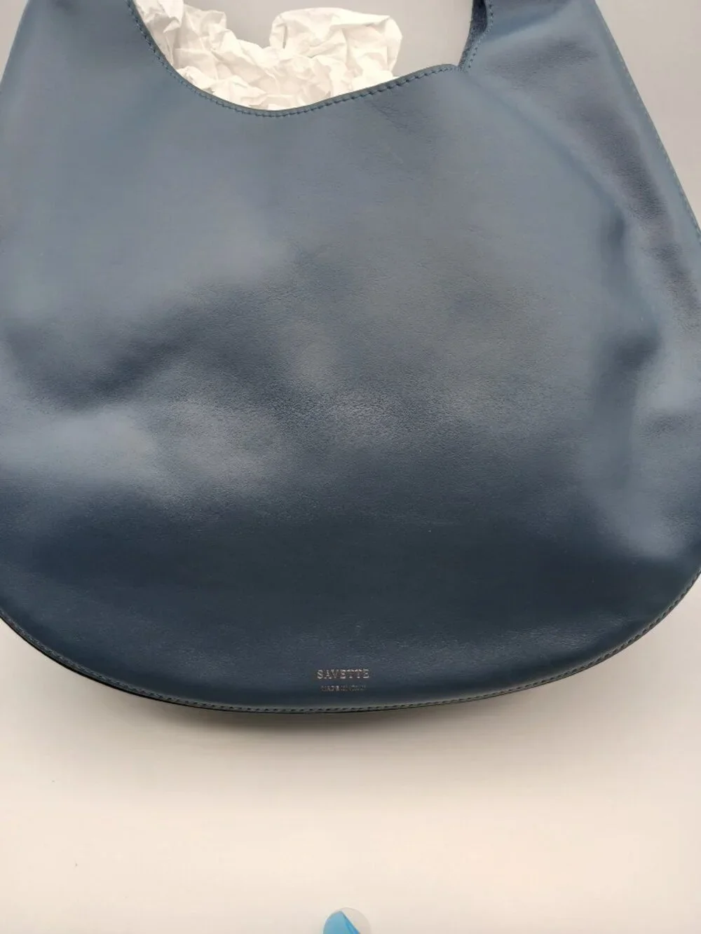 Savette Black Leather Hobo Bag